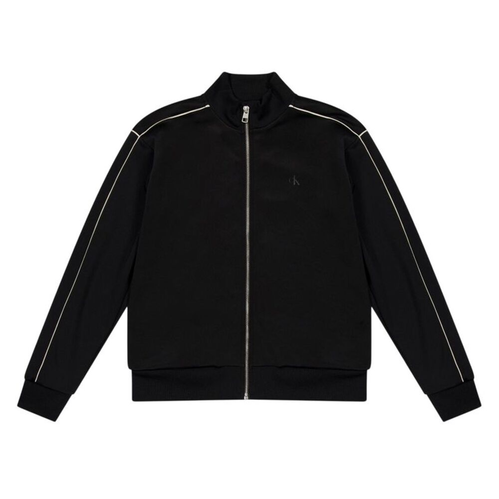 Calvin Klein Childrens/Kids Jeans Contrast Piping Track Jacket / Black